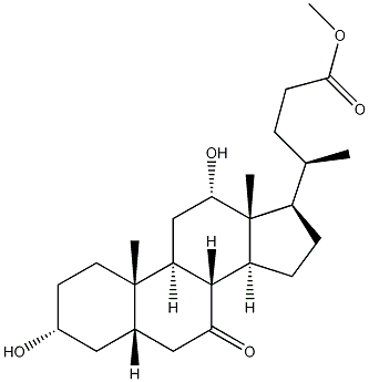 (3ALPHA,5BETA,12ALPHA)-3,12-二羥基-7-酮基膽烷-24-酸甲酯 結構式