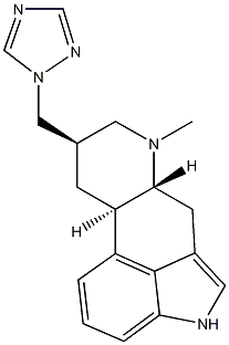 (5R,8R,10R)-6-methyl-8-(1,2,4-triazol-1-ylmethyl)ergoline Struktur