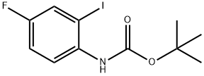 tert-Butyl 4-fluoro-2-iodophenylcarbamate Struktur