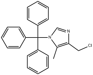 4-(Chloromethyl)-5-methyl-1-(triphenylmethyl)-1H-imidazole Struktur