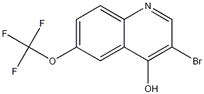 3-Bromo-4-hydroxy-6-trifluoromethoxyquinoline Struktur