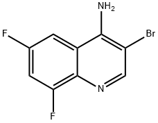 4-Amino-3-bromo-6,8-difluoroquinoline Struktur