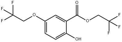 2,2,2-Trifluoroethyl 2-Hydroxy-5-(2,2,2-trifluoroethoxy)benzoate Struktur