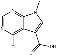 4-Chloro-7-methyl-7H-pyrrolo[2,3-d]pyrimidine-5-carboxylic acid Struktur