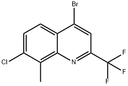 4-BROMO-7-CHLORO-8-METHYL-2-(TRIFLUOROMETHYL)QUINOLINE Struktur