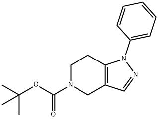 5-Boc-1-Phenyl-1,4,6,7-tetrahydropyrazolo[4,3-c]pyridine Struktur