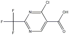 4-chloro-2-(trifluoromethyl)pyrimidine-5-carboxylic acid Struktur