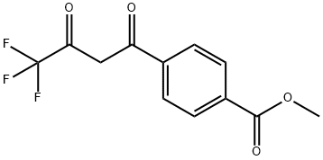 1-(4-Methoxycarbonylphenyl)-4,4,4-trifluoro-1,3-butanedione Struktur