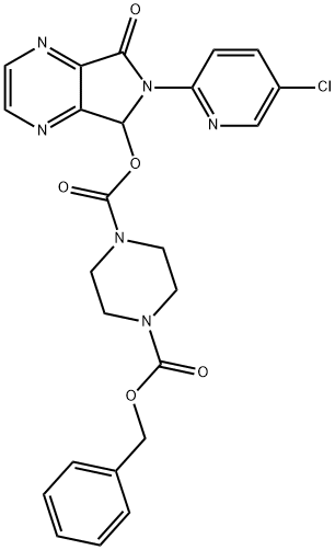 1-Benzyl 4-[6-(5-Chloropyridin-2-yl)-7-oxo-6,7-dihydro-5H-pyrrolo[3,4-b]pyrazin-5-yl]piperazine-1,4-dicarboxylate Struktur