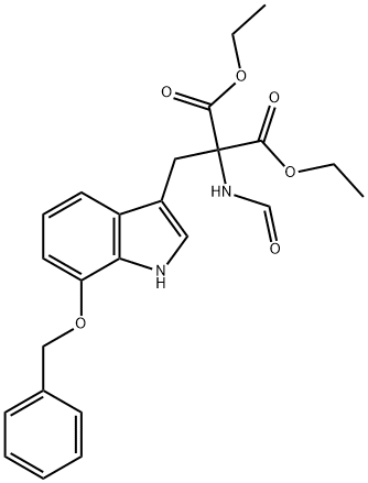 (7Benzyloxy-indolymethyl)formamido-malonic Diethyl Ester Struktur