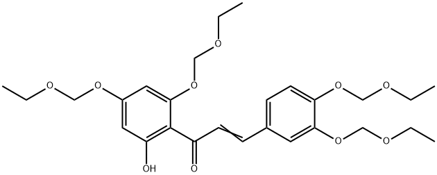 3-[3,4-Bis(ethoxymethoxy)phenyl]-1-[2-hydroxy-4,6-bis(ethoxymethoxy)phenyl]-2-propen-1-one Struktur