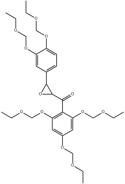 [3-[3,4-Bis(ethoxymethoxy)phenyl]oxiranyl][2,4,6-tris(ethoxymethoxy)phenyl]methanone Struktur