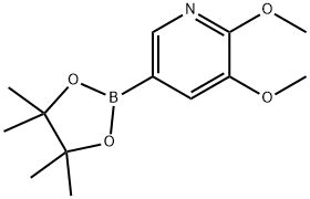 2,3-Dimethoxy-5-(4,4,5,5-tetramethyl-1,3,2-dioxaborolan-2-yl)pyridine Struktur