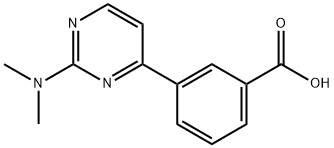 3-(2-dimethylamino-pyrimidin-4-yl)-benzoic acid Struktur