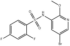 N-(5-bromo-2-methoxypyridin-3-yl)-2,4-difluorobenzenesulfonamide Struktur