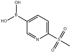 6-(methylsulfonyl)pyridine-3-boronic acid Struktur