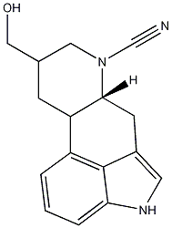 8-Hydroxymethyl-6-cyanoergoline Struktur