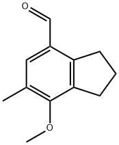 7-methoxy-6-methyl-2,3-dihydro-1H-indene-4-carbaldehyde Struktur