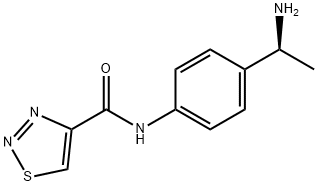 1,2,3-Thiadiazole-4-carboxamide, N-[4-[(1S)-1-aminoethyl]phenyl]- Struktur