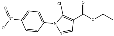 ethyl 5-chloro-1-(4-nitrophenyl)-1H-pyrazole-4-carboxylate Struktur