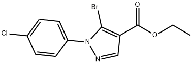 ethyl 5-bromo-1-(4-chlorophenyl)-1H-pyrazole-4-carboxylate Struktur