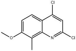 2,4-Dichloro-7-methoxy-8-methylquinoline Struktur