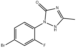 2-(4-Bromo-2-fluorophenyl)-1,2-dihydro-5-methyl-3H-1,2,4-triazol-3-one Struktur