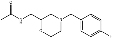 2-Acetylamidomethyl-4-(4-fluorobenzyl)morpholine Struktur