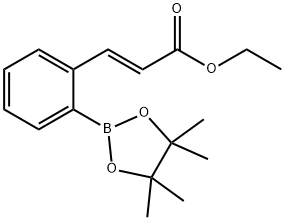 (E)-Ethyl 3-(2-(4,4,5,5-tetramethyl-1,3,2-dioxaborolan-2-yl)phenyl)acrylate Struktur