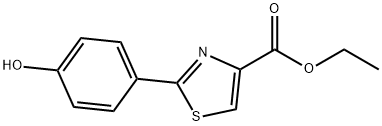 4-Thiazolecarboxylic acid, 2-(4-hydroxyphenyl)-, ethyl ester Struktur