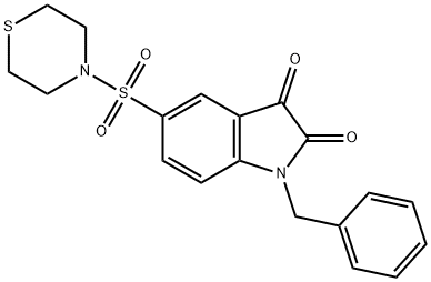 1-Benzyl-5-thiomorpholinosulfonyl Isatin Struktur