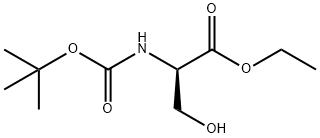 D-Serine, N-[(1,1-dimethylethoxy)carbonyl]-, ethyl ester Struktur