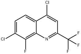 4,7-Dichloro-8-fluoro-2-(trifluoromethyl)quinoline Struktur