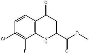 Methyl 7-chloro-8-fluoro-4-hydroxyquinoline-2-carboxylate Struktur