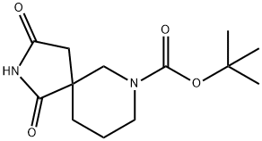 TERT-BUTYL 1,3-DIOXO-2,7-DIAZASPIRO[4.5]DECANE-7-CARBOXYLATE Struktur