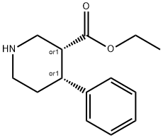 cis-ethyl 4-phenylpiperidine-3-carboxylate Struktur