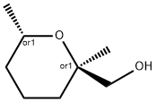 Trans-Tetrahydro-2,6-dimethyl-2H-pyran-2-methanol Struktur