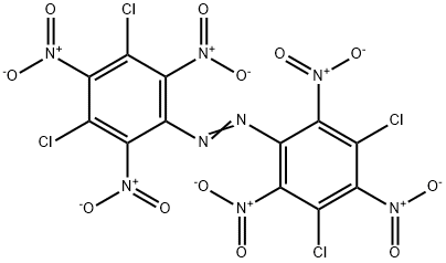 Bis(3,5-dichloro-2,4,6-trinitrophenyl)-diazene Struktur