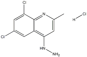 6,8-Dichloro-4-hydrazino-2-methylquinoline hydrochloride Struktur