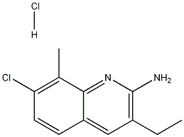 2-Amino-7-chloro-3-ethyl-8-methylquinoline hydrochloride Struktur