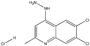 6,7-Dichloro-4-hydrazino-2-methylquinoline hydrochloride Struktur