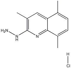 2-Hydrazino-3,5,8-trimethylquinoline hydrochloride Struktur