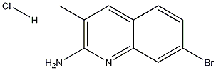 2-Amino-7-bromo-3-methylquinoline hydrochloride Struktur