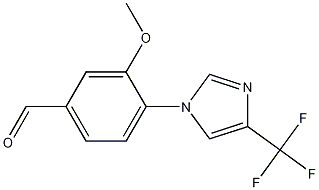 Benzaldehyde, 3-methoxy-4-[4-(trifluoromethyl)-1H-imidazol-1-yl]- Struktur