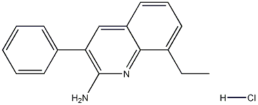 2-Amino-8-ethyl-3-phenylquinoline hydrochloride Struktur