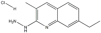 2-Hydrazino-7-ethyl-3-methylquinoline hydrochloride Struktur