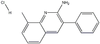 2-Amino-8-methyl-3-phenylquinoline hydrochloride Struktur