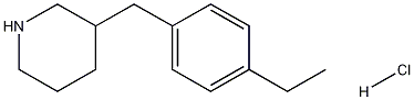 3-(4-Ethyl-benzyl)-piperidine hydrochloride Struktur