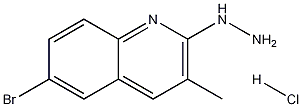 6-Bromo-2-hydrazino-3-methylquinoline hydrochloride Struktur