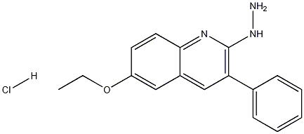 2-Hydrazino-6-ethoxy-3-phenylquinoline hydrochloride Struktur